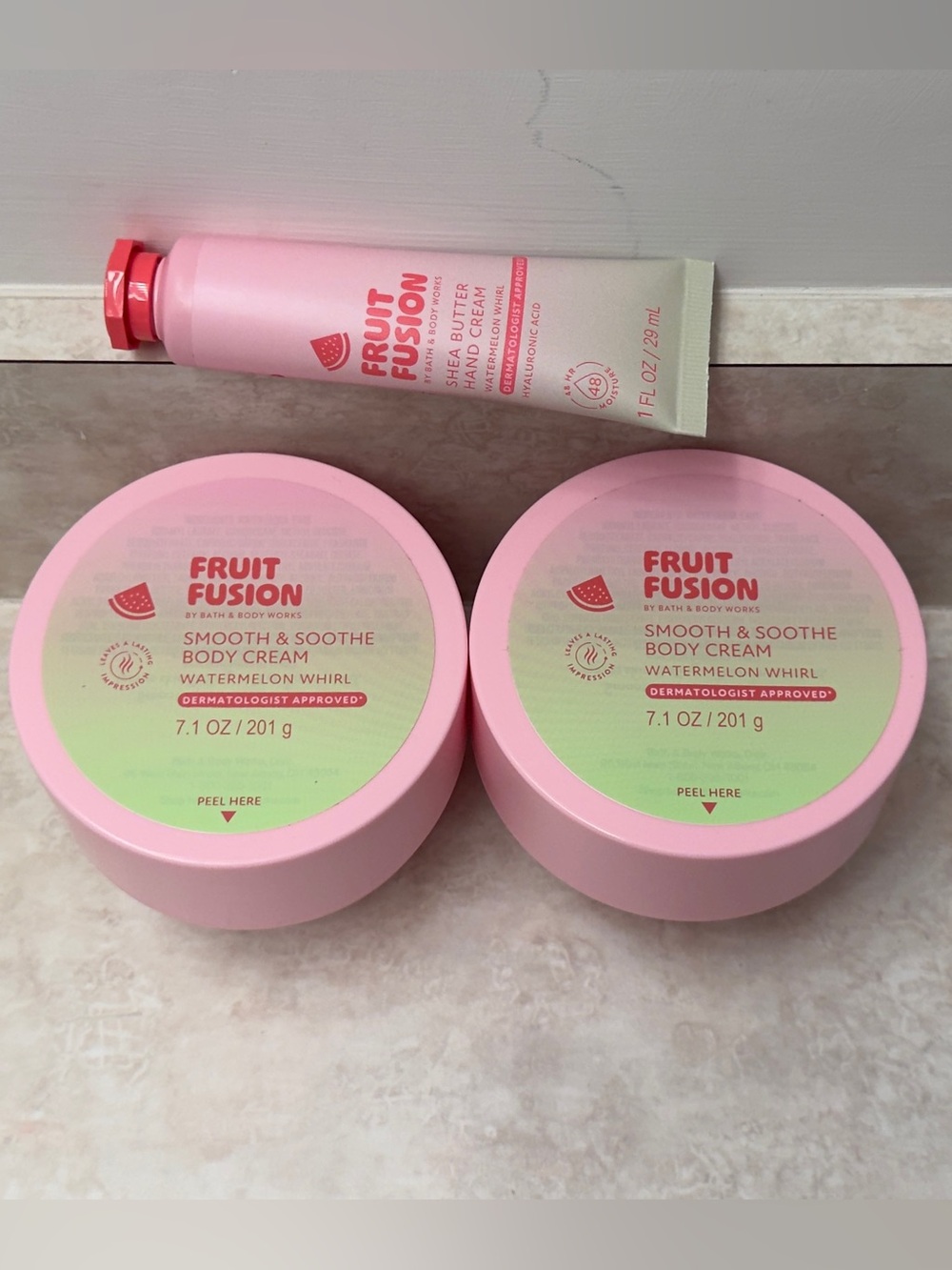 NWT Fruit Fusion Watermelon Whirl Smooth & Soothe Body Cream & Hand Cream